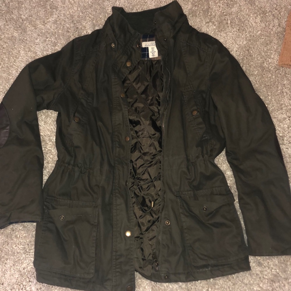 FITTED GREEN H&M BOMBER JACKET